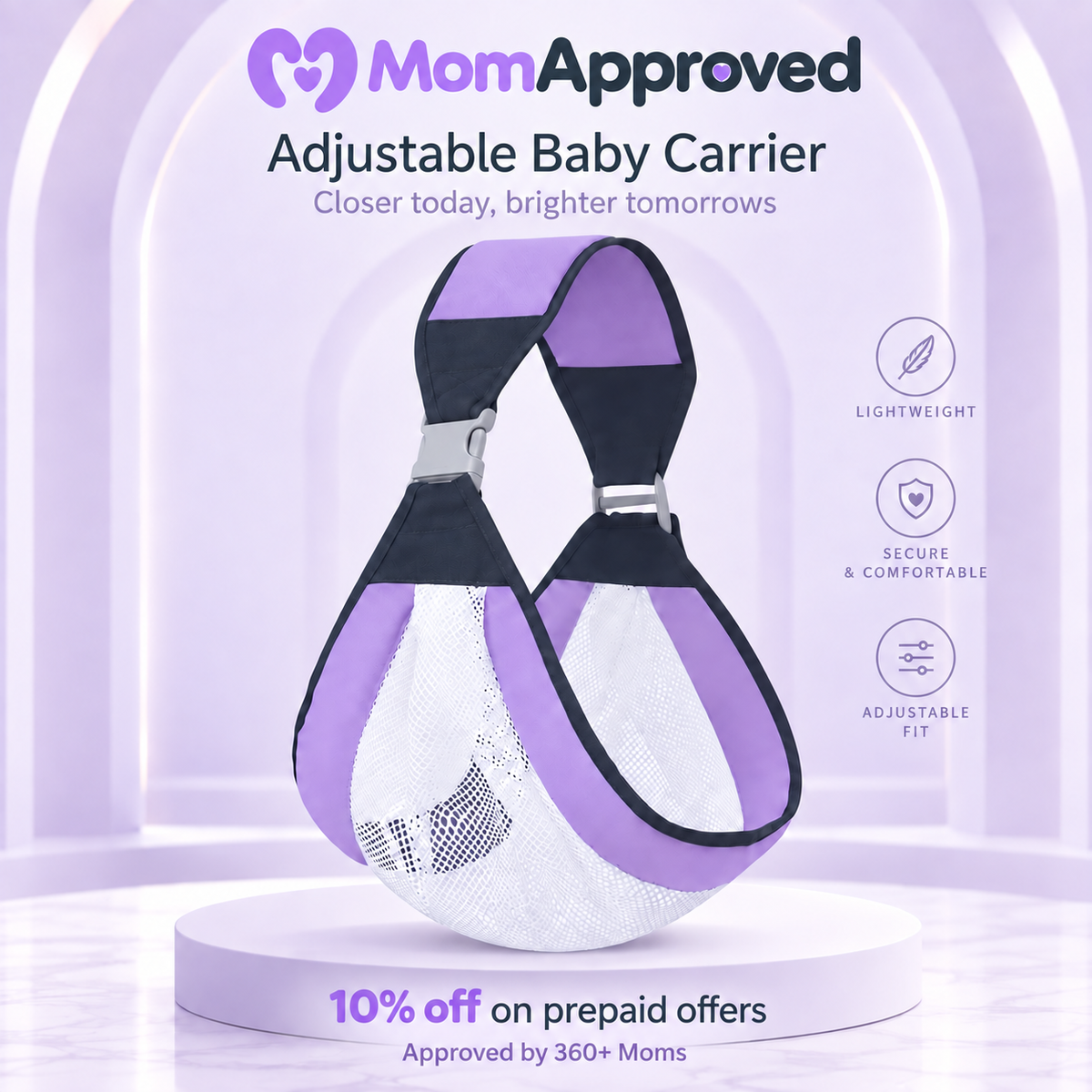 MomApproved™ Hands-Free Adjustable Baby Carrier