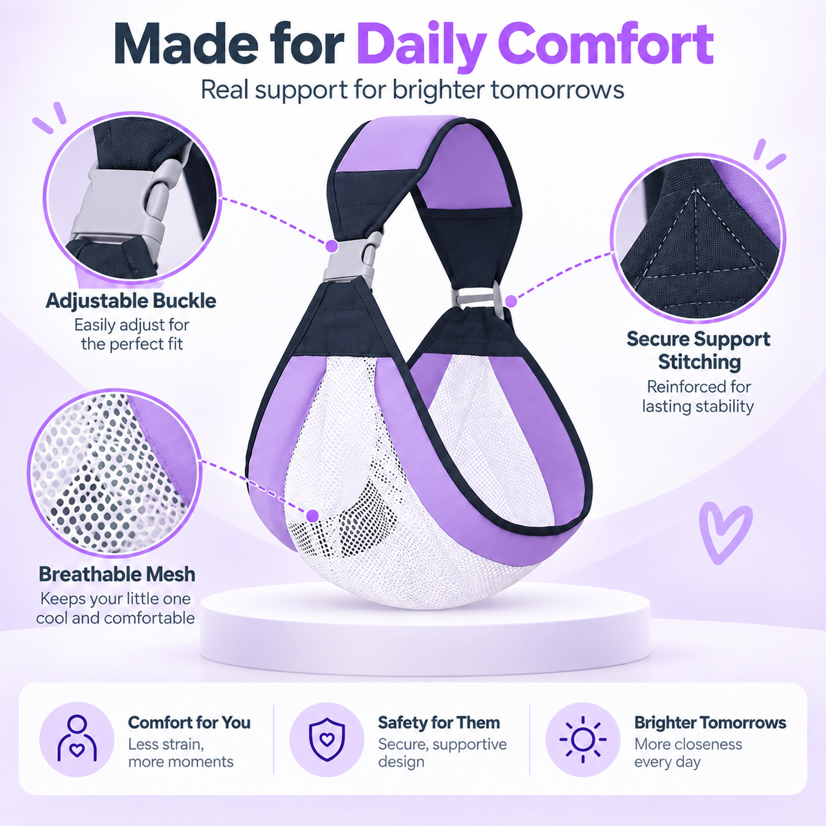 MomApproved™ Hands-Free Adjustable Baby Carrier