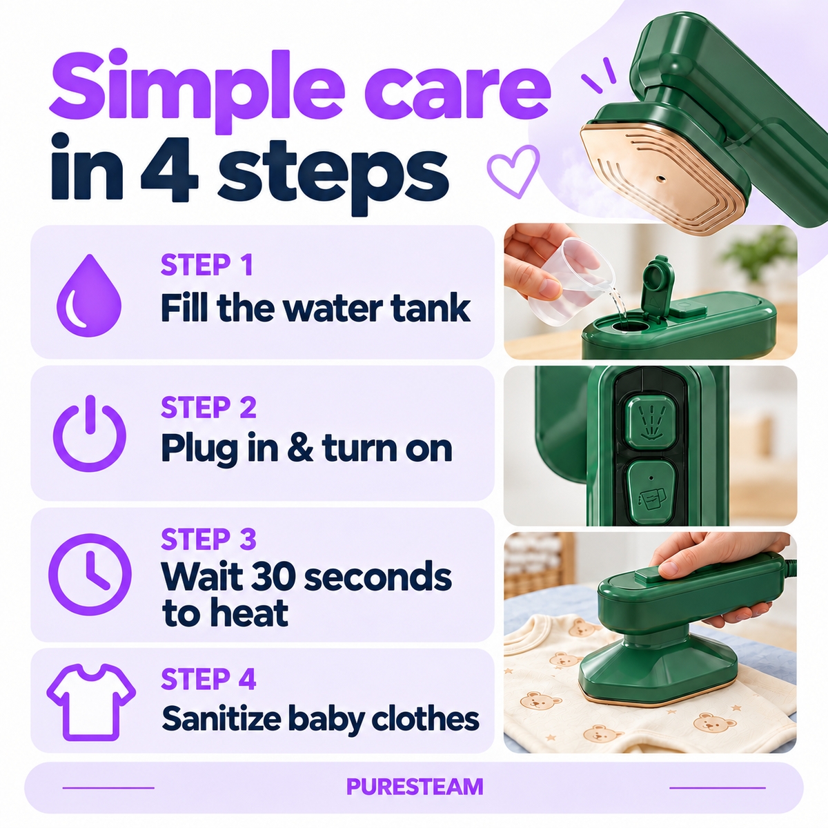 MomApproved™ PureSteam Fabric Sanitizer