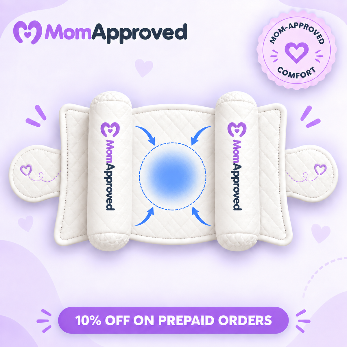 MomApproved™ PureShape 4 Zone Baby Head Support Pillow